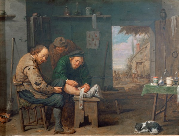 Le Chirurgien par David Ryckaert III en 1638 Le Chirurgien par David Ryckaert III en 1638